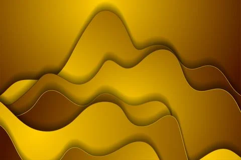 Orange waves minimal abstract elegant paper background イラスト素材
