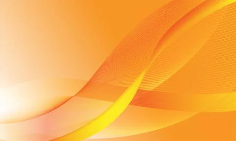 Orange Wavy abstract background vector illustration. Soft orange gradient Stock Illustration