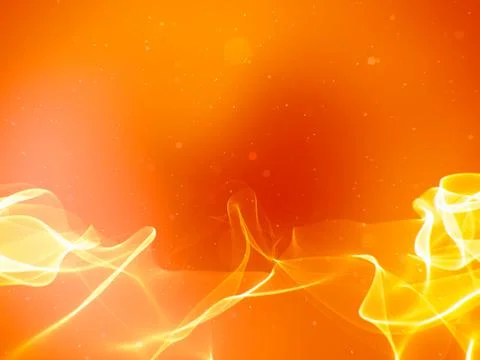 Orange wavy lights elegant abstract background and copyspace Stock Illustration