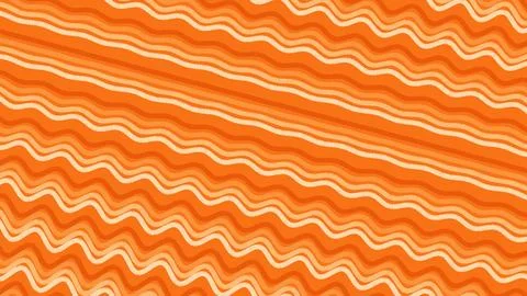 Orange wavy lines create a bold abstract pattern occupying the entire frame w Stockillustratie