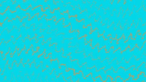 Orange wavy lines pattern on a bright cyan background Illustrazione stock