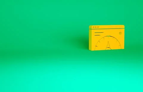 Orange Web analytics information and development website statistic icon isola Illustrazione stock