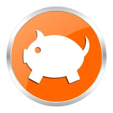Orange web button 库存插图