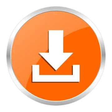 Orange web button Stock Illustration