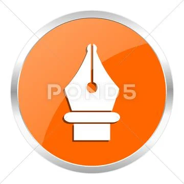 Orange web button 스톡 일러스트