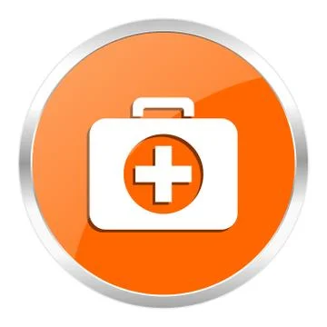 Orange web button Stock Illustration