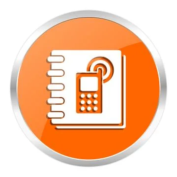 Orange web button Stock Illustration