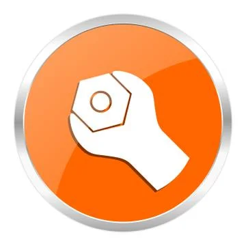 Orange web button Stock Illustration