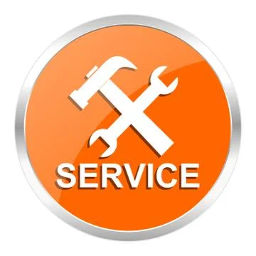 Orange web button Stock Illustration