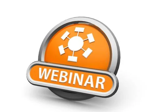 Orange webinar icon Illustrazione stock
