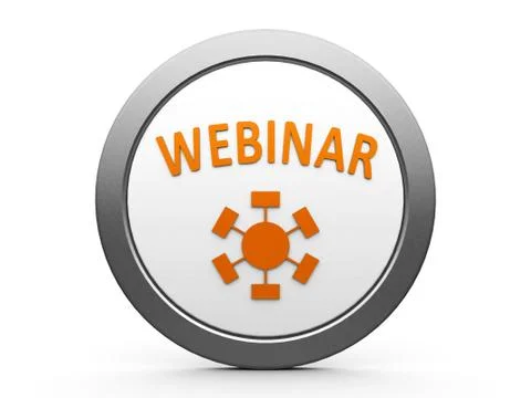 Orange webinar icon Stock Illustration