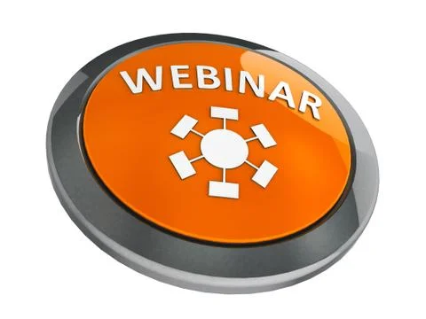 Orange webinar icon isometry Illustrazione stock