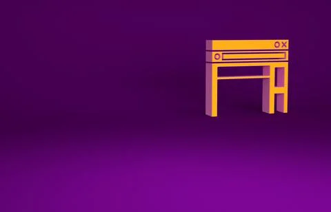 Orange Website template icon isolated on purple background. Internet communic Stock Illustration