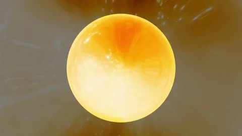 Orange white and yellow light and energy particles effects level two loop 스톡 동영상 83197004