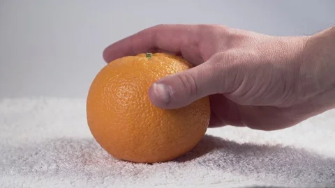 Orange is on the white background Stock Footage 127857479