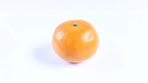 An Orange on The White Background Stock Footage 296723457