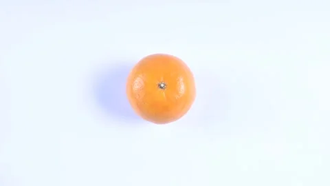 An Orange on The White Background Stock Footage 296723458