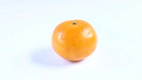 An Orange on The White Background Stock Footage 296723459