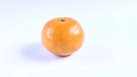 An Orange on The White Background Stock Footage 296723464