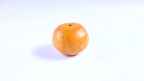 An Orange on The White Background Stock Footage 296723465