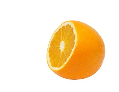 Orange on white background Stock Photos
