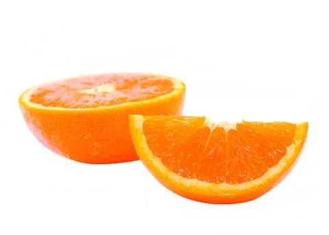 Orange on white background Stock Photos
