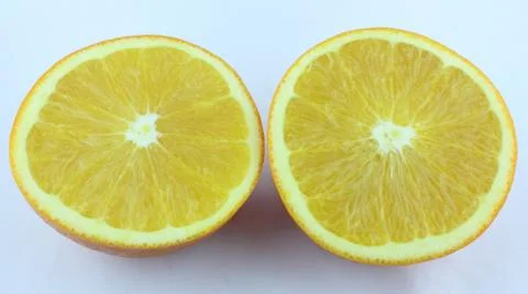 Orange on white background Stock Photos