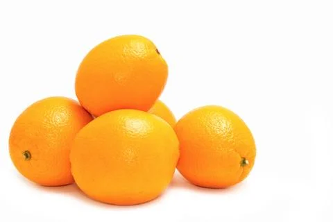 Orange on white background Stock Photos
