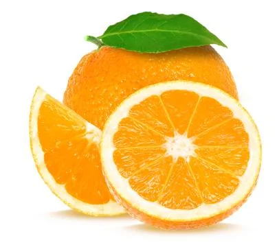 Orange on white background Foto stock