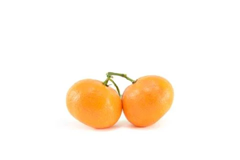 Orange on white background Stock Photos