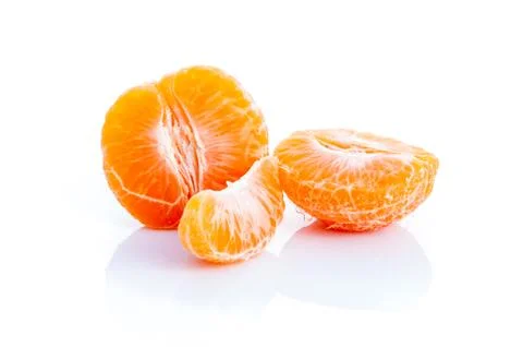 Orange on the white background Stock Photos