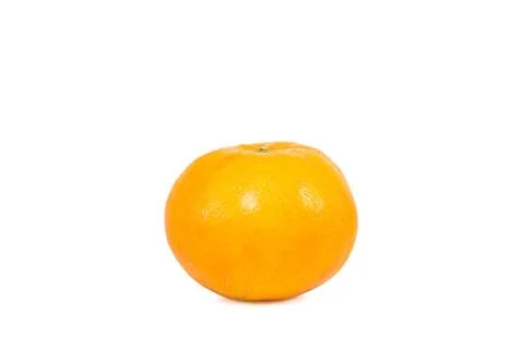 An orange on white background. Stock Photos