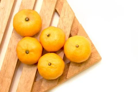 Orange on white background. Stock Photos