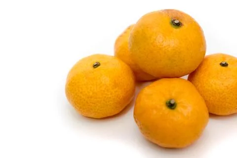 Orange on white background. Stock Photos