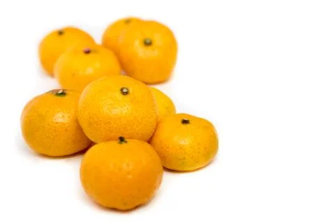 Orange on white background. Stock Photos
