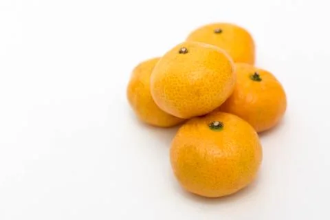 Orange on white background. Stock Photos