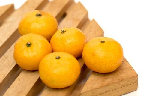 Orange on white background. Stock Photos