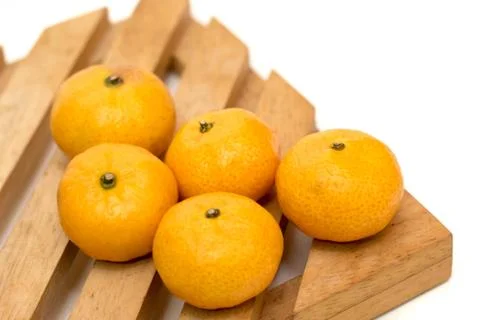 Orange on white background. Stock Photos