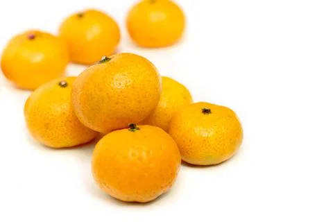 Orange on white background. Stock Photos