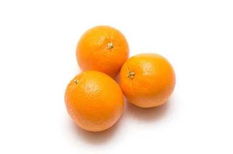 Orange on white background Stock Photos