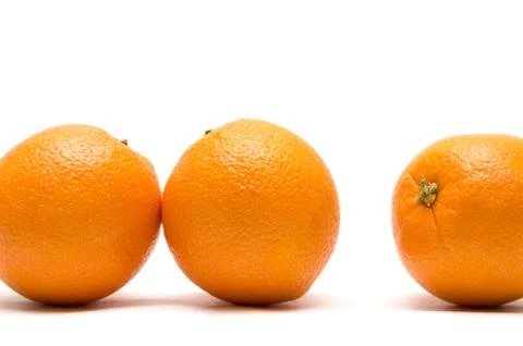 Orange on white background Stock Photos