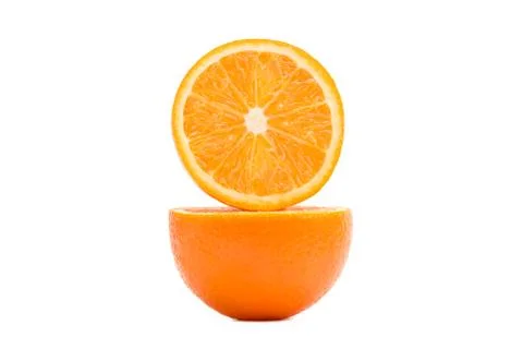 Orange on a white background. Stock Photos