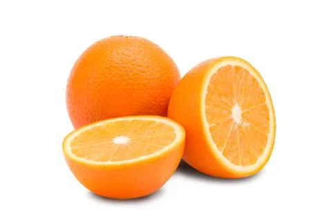 Orange on a white background. Stock Photos