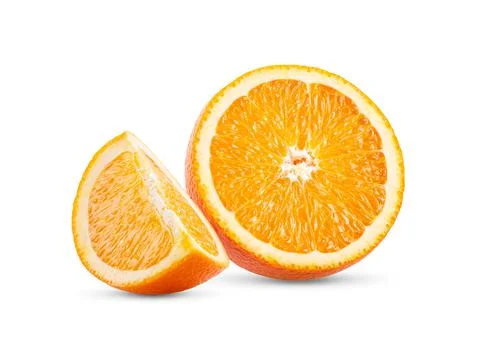 Orange on white background Stock Photos