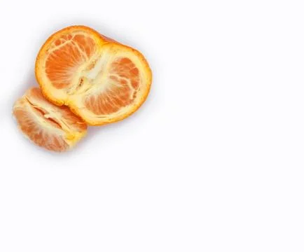 Orange on white background Stock Photos