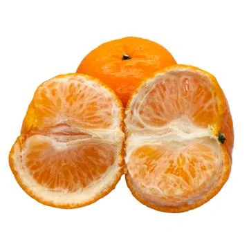 Orange on white background Stock Photos