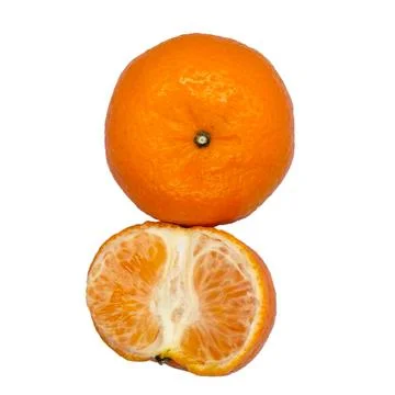 Orange on white background Stock Photos