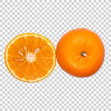 Orange on white background Stock Photos