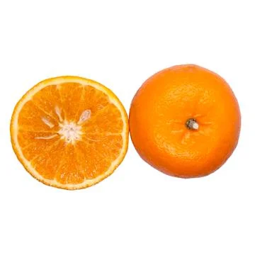 Orange on white background Stock Photos