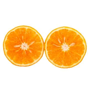 Orange on white background Stock Photos